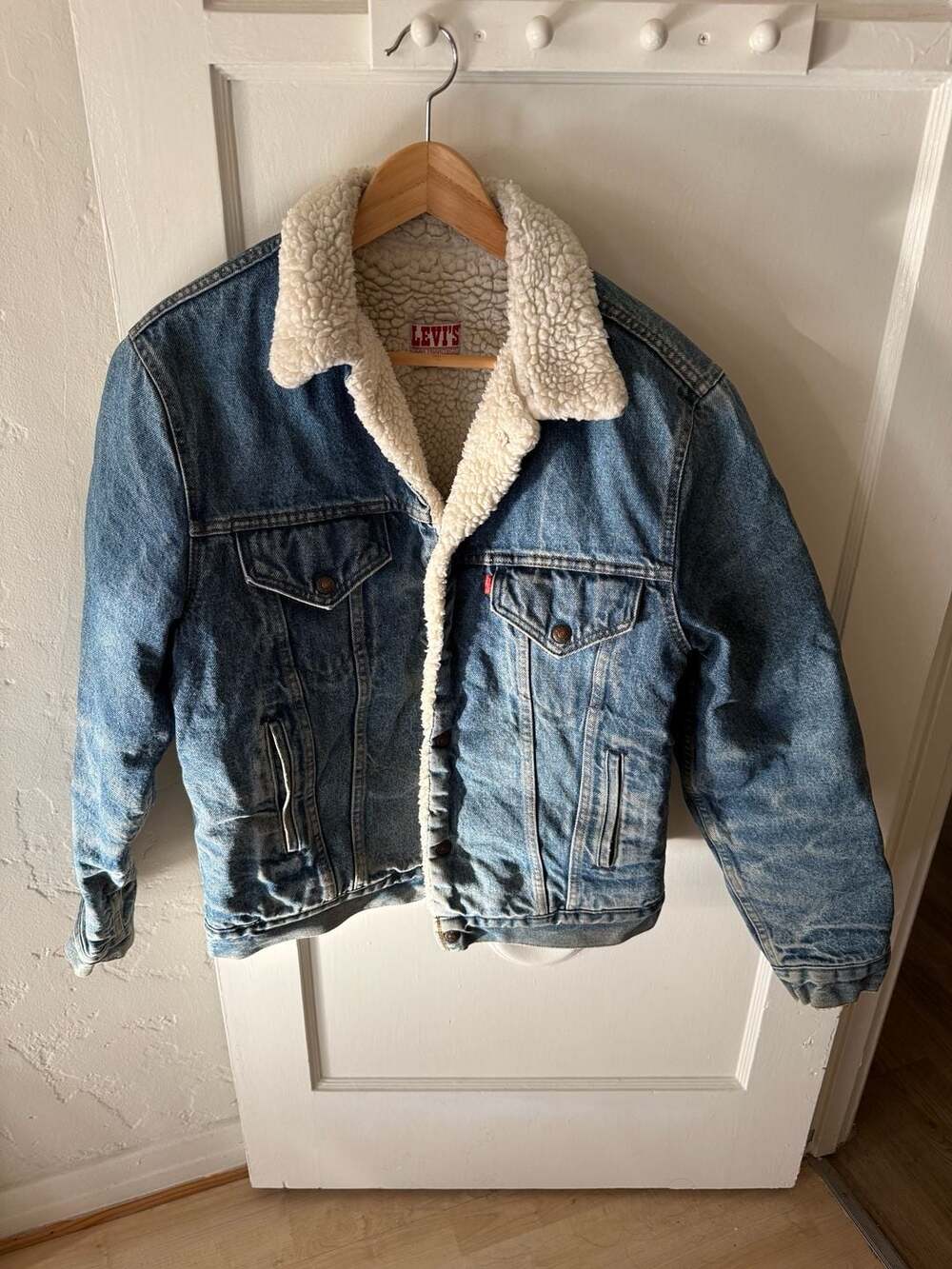 Vintage Levi's Sherpa Lined Denim Trucker Jacket Made in USA